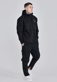 SIKSILK UTILITY HOODIE - Majica s kapuljačom i patentnim zatvaračem - black