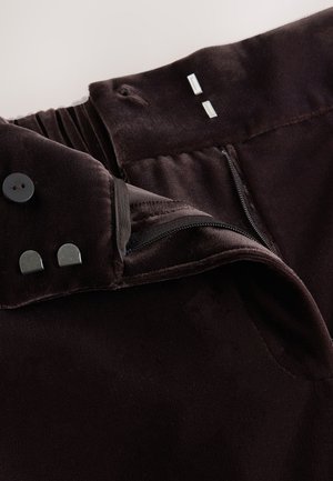 Next ELASTIC BACK  - Tygbyxor - chocolate brown matte
