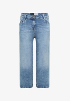 Cecil, 3/4 HIGH WAIST WIDE LEG JEANS IM SLIM FIT - Shorts di jeans - light blue washed