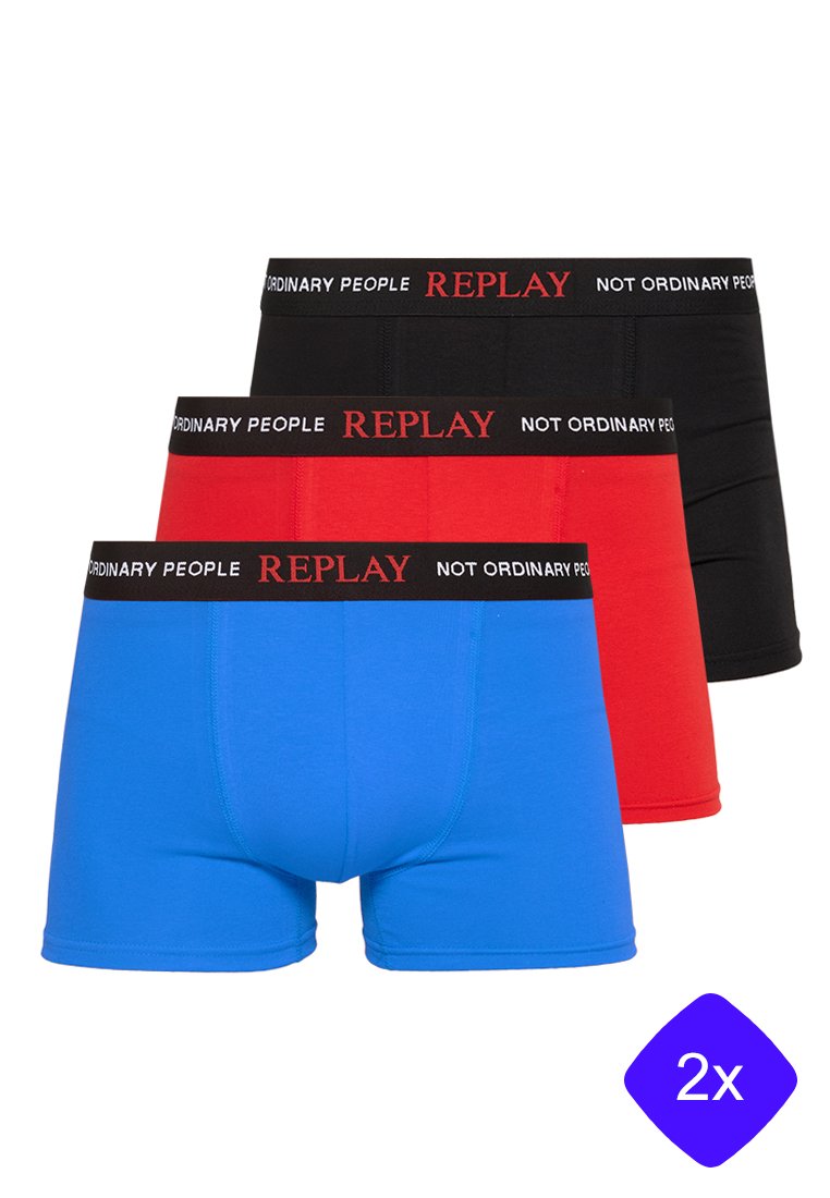 Replay Boxers antraciet gemêleerd Replay Boxers antraciet gemêleerd