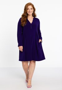 YOEK WITH LONG SLEEVES - Blusenkleid - purple