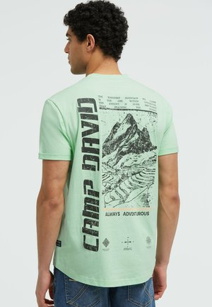 Camp David, CAMP DAVID T-SHIRT RELAXED FIT MIT BACKPRINT - T-Shirt print - light mint