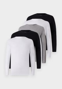 5 PACK - Langærmet T-shirt - light grey/white/black