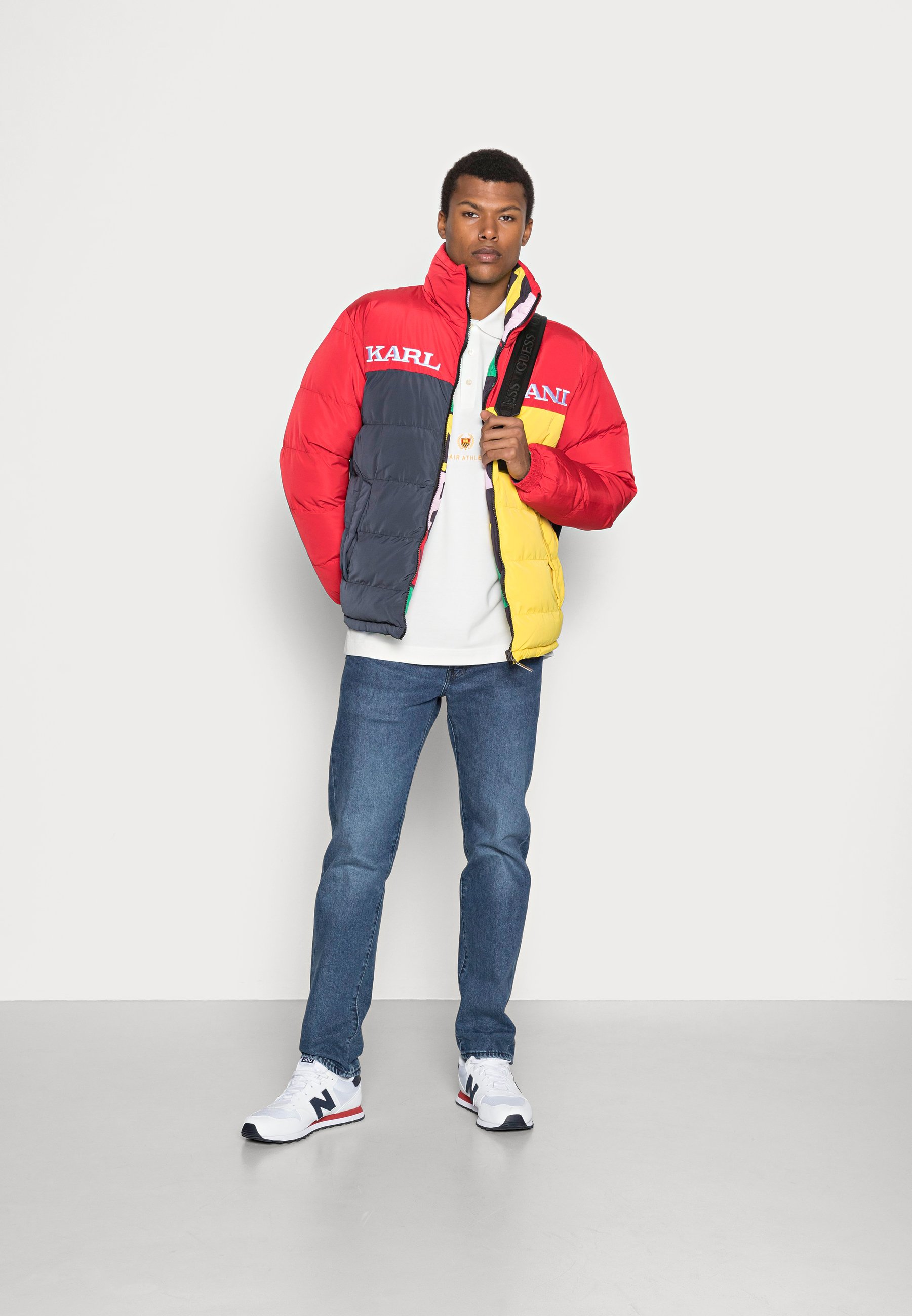Women UNISEX RETRO REVERSIBLE BLOCK PUFFER JACKET RED - Winter jacket Women UNISEX RETRO REVERSIBLE BLOCK PUFFER JACKET RED - Winter jacket