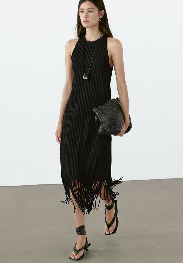 TEXTURED WITH FRINGED HEM - Day dress