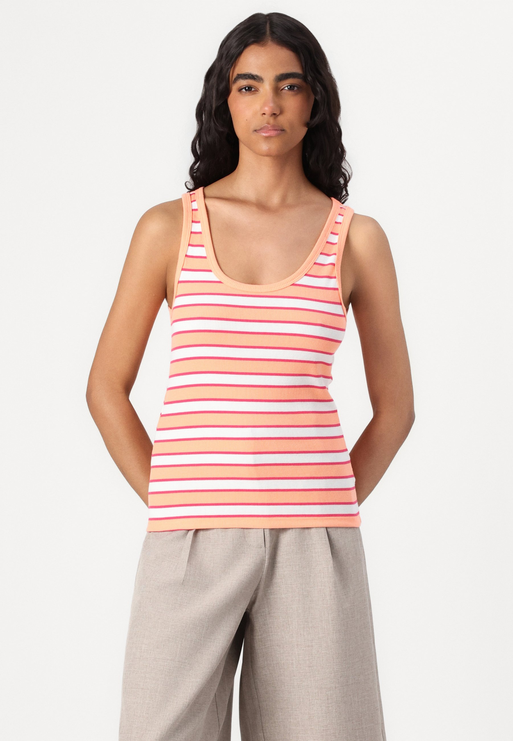 GAP SCOOP TANK STRIPE - Top - orange kiss neon/orange - Zalando.co.uk