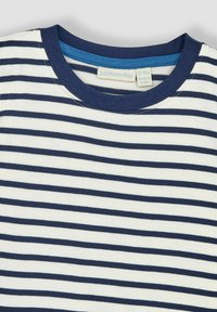 JoJo Maman Bébé DIGGER APPLIQUE REGULAR FIT - Apdrukāts T-krekls - ecru navy stripe digger