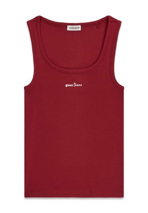 Guess Jeans, TANKTOP MIT GESTICKTEM LOGO - Débardeur - dunkelrot
