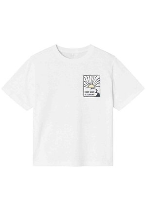 LOOSE FIT - Camiseta estampada - bright white