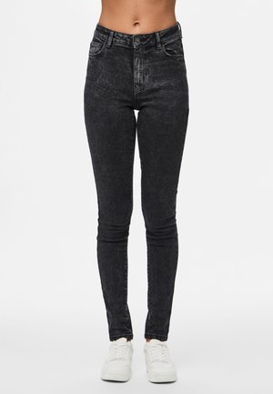 Pieces DANA MW - Jeggings - dark grey denim