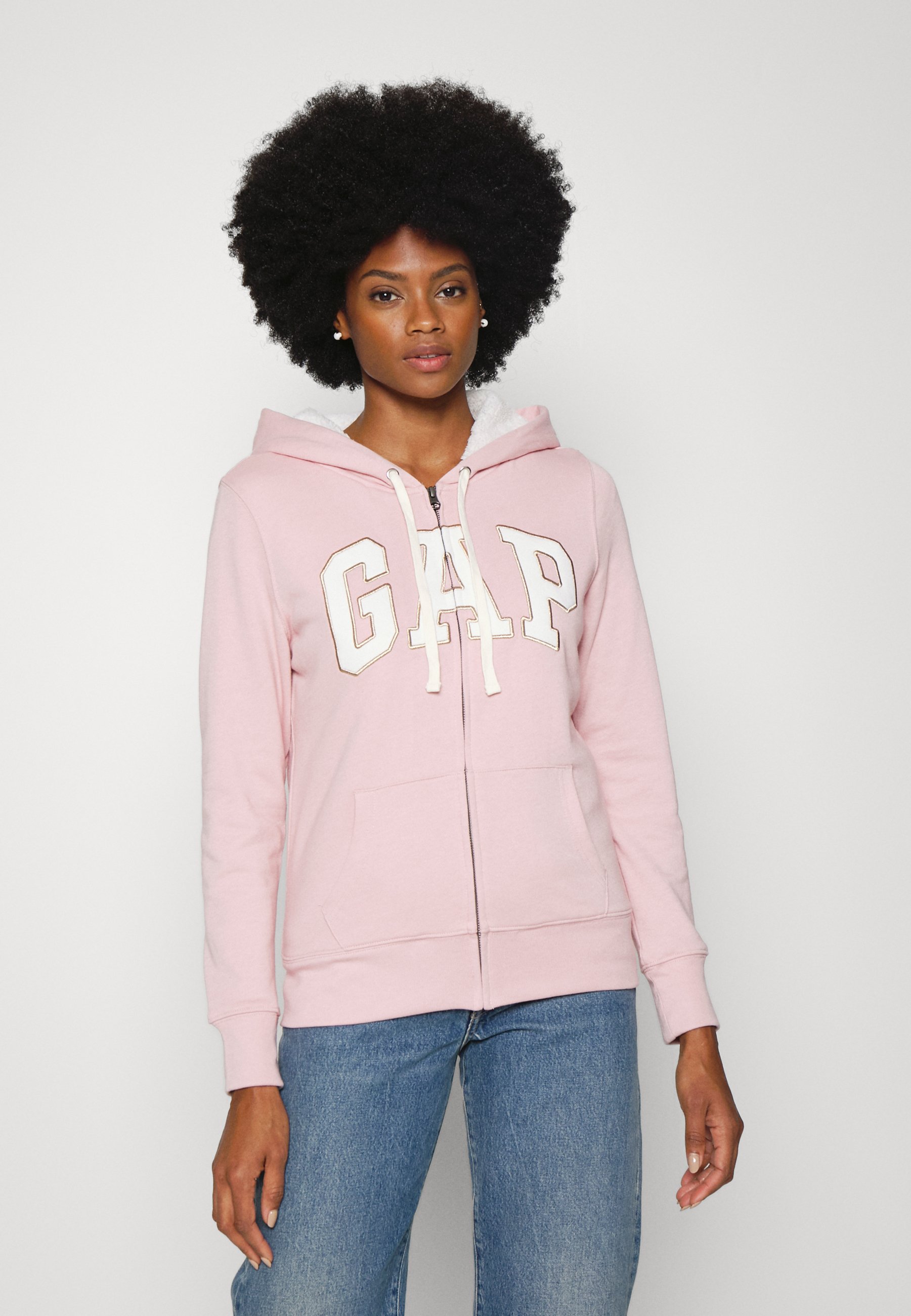 GAP V SHERPA - Sudadera con cremallera - pink standard/rosa - Zalando.es