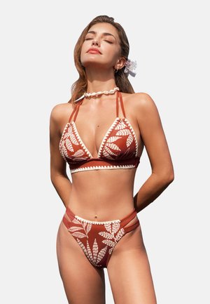 TROPICAL PARADISE SET - Bikini - red brown