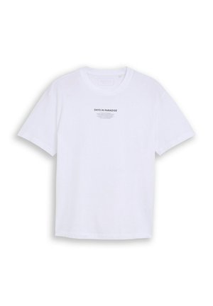 TOM TAILOR DENIM, TOM TAILOR DENIM T-SHIRT RELAXED FIT T-SHIRT MIT FOTOPRINT - Trükipildiga T-särk - white