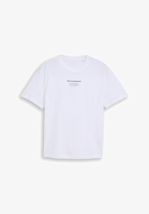 TOM TAILOR DENIM, TOM TAILOR DENIM T-SHIRT RELAXED FIT T-SHIRT MIT FOTOPRINT - Trükipildiga T-särk - white