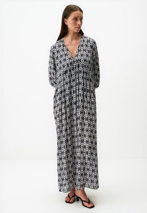 Jimmy Key SLEEVE V NECK PATTERNED - Robe longue - black