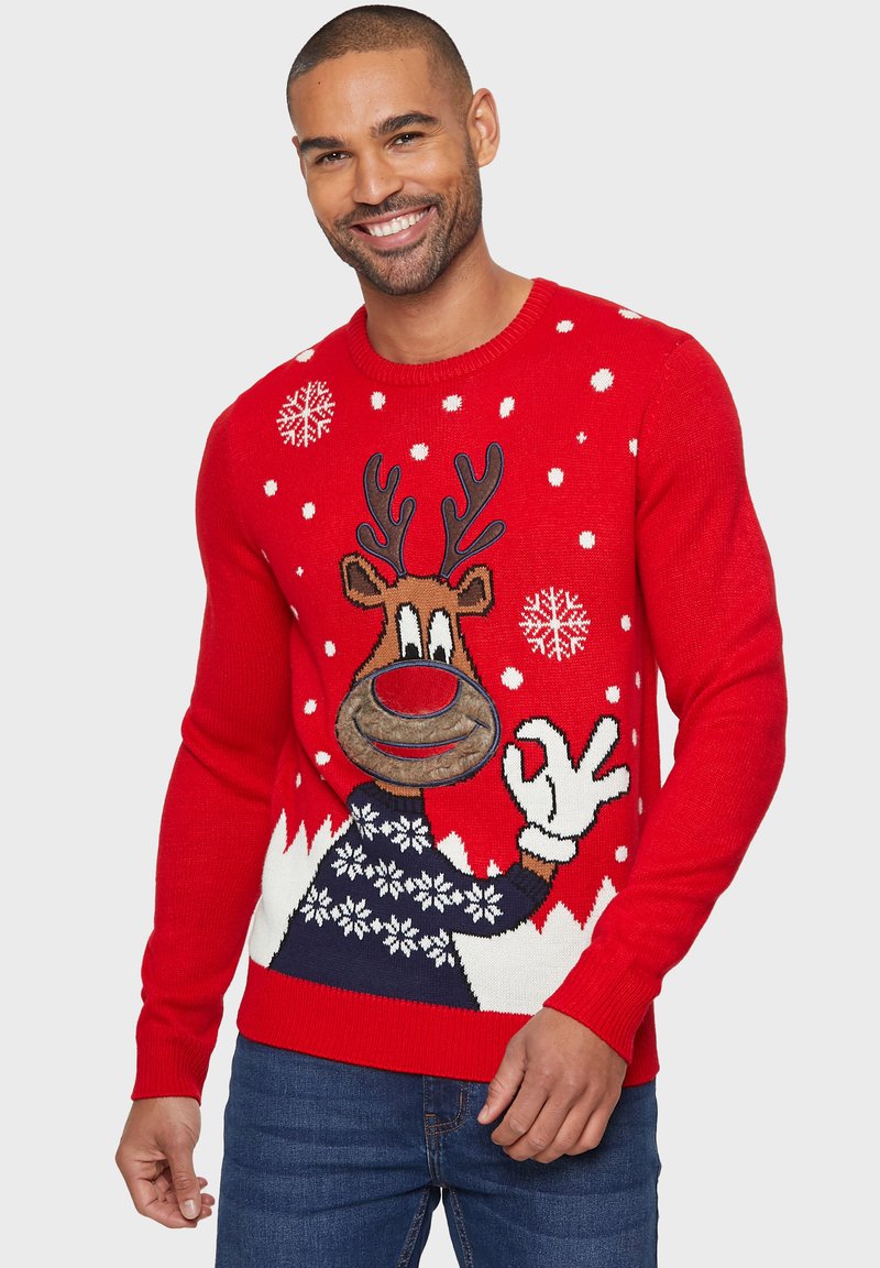 Threadbare XMAS OK MOOSE Svetr rot/červená Zalando.cz