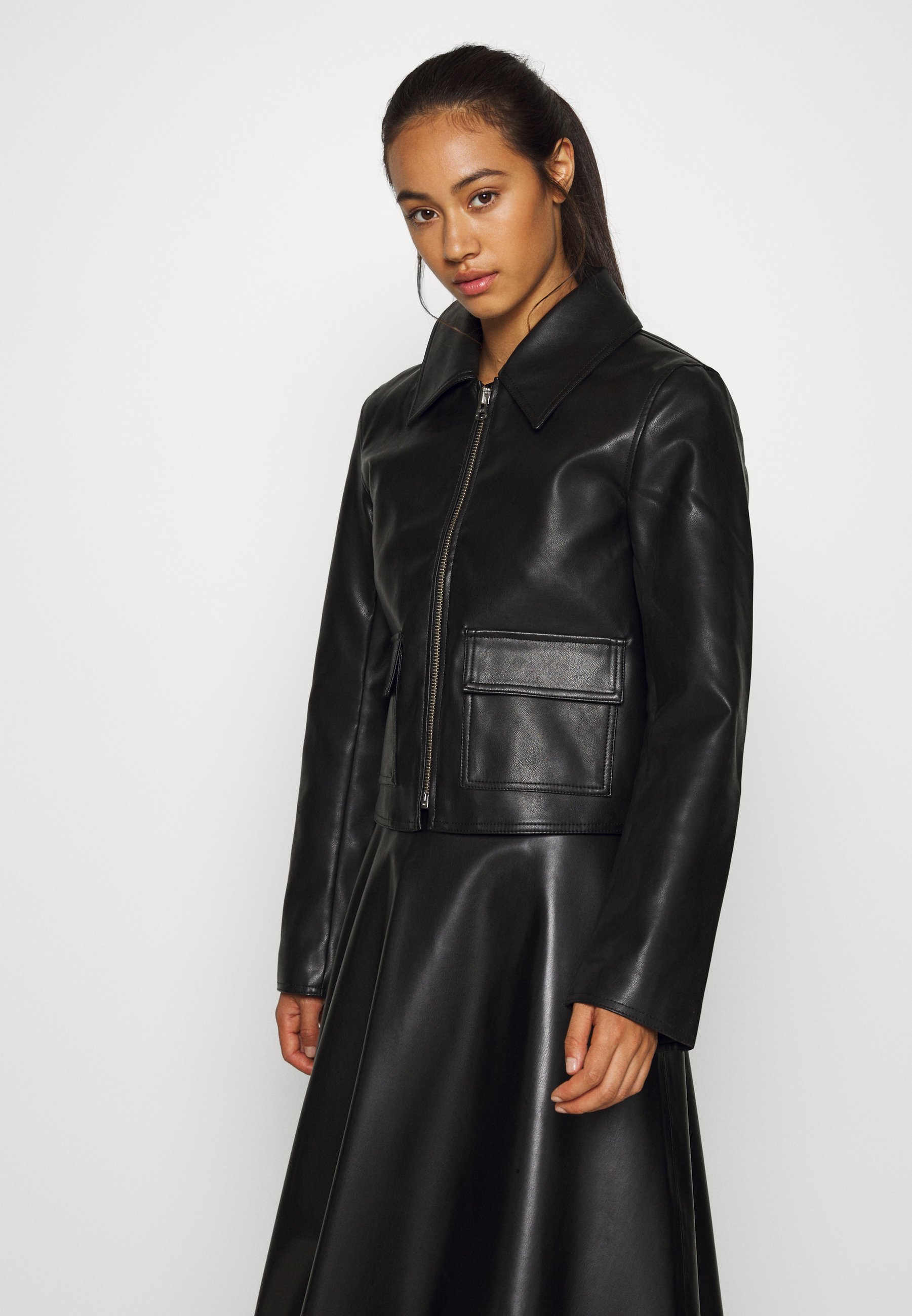 weekday biker leather jacket