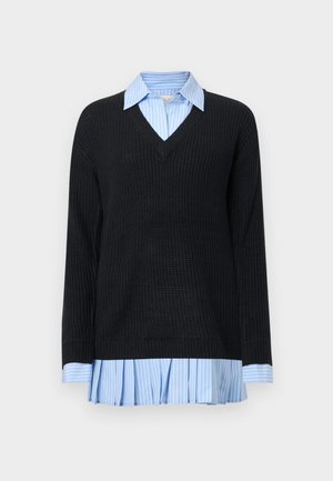 LORELI COMBO DRESS - Srajčna obleka - navy/blue