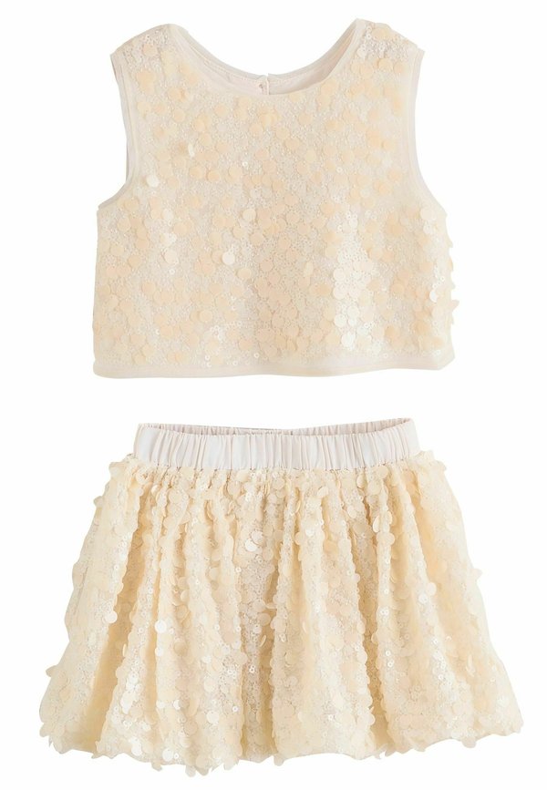 SET - Faltenrock - ecru