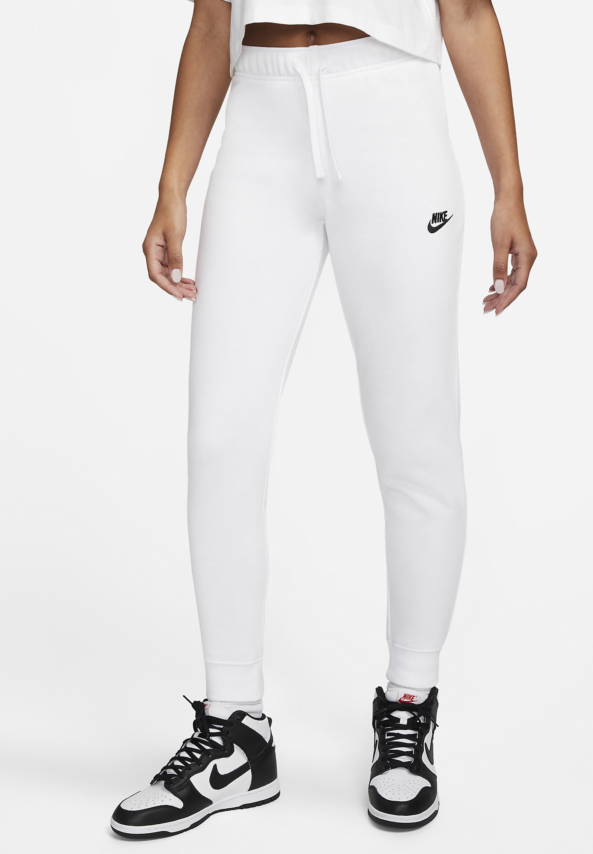 Indiferencia idioma reflejar Nike Sportswear CLUB PANT TIGHT - Pantalones deportivos - white  black/blanco - Zalando.es