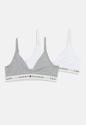 2 PACK  - Kolmnurklõikega rinnahoidja - white/grey