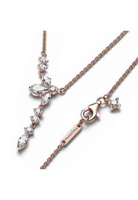 Pandora SPARKLING HERBARIUM CLUSTER DROP  - Náhrdelník - rose gold plated