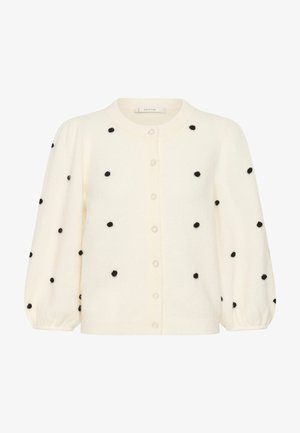 Gestuz, ALPHA DOT CARDIGAN - Chaqueta de punto - ivory