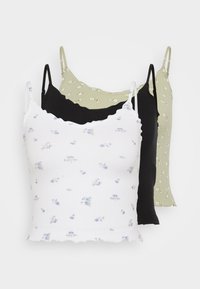 LETTUCE HEM 3 PACK - Top - white/green/black