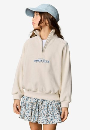 Next, REGULAR FIT - HALF ZIP - Sweatshirt - cream