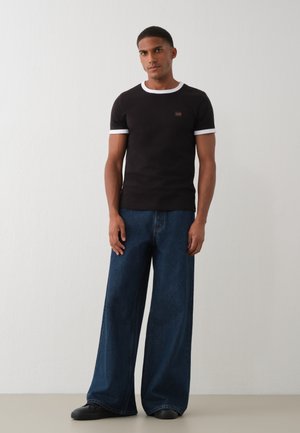 Calvin Klein Jeans, EXCLUSIVE SLIM RINGER T-SHIRT - Обикновена тениска - black