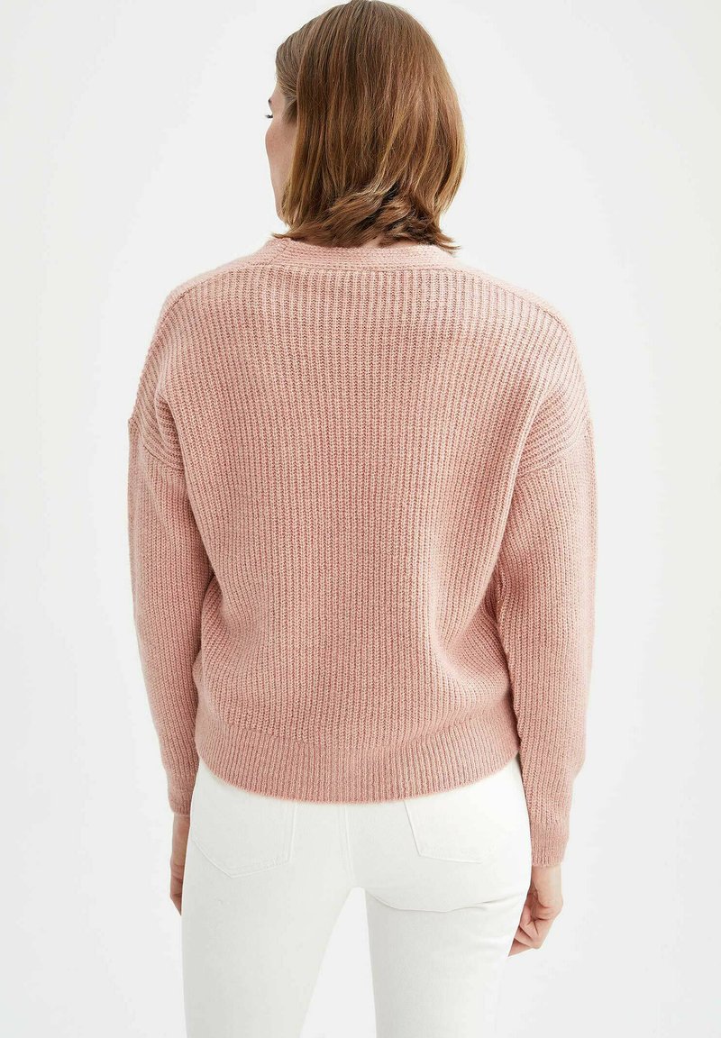 Damen Strickjacken | DeFacto REGULAR FIT Strickjacke pink - AU41564 Damen Strickjacken | DeFacto REGULAR FIT Strickjacke pink - AU41564
