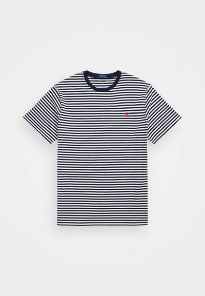 Polo Ralph Lauren Big & Tall STRIPED JERSEY T-SHIRT - Μπλουζάκι με στάμπα - deckwash white/newport navy