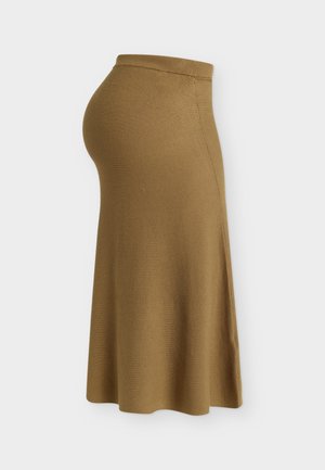 Anna Field MAMA by Zalando, KNITTED FIT & FLARE - sukňa v tvare A - butternut