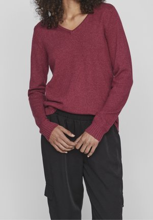 Strickpullover - red