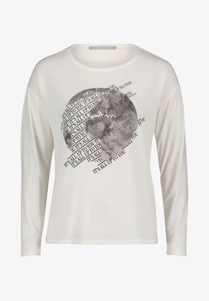 T-shirt à manches longues - weiß/grau