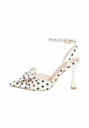 Lipsy, REGULAR FIT - BOW DETAIL TWO PART HIGH STILETTO HEEL OCCASION COURT SHOES - Højhælede pumps - white