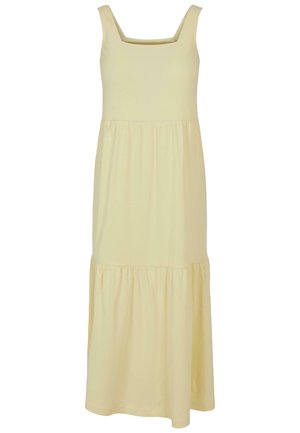 Urban Classics, URBAN CLASSICS DAMEN LADIES 7/8 LENGTH VALANCE SUMMER DRESS - Vestito di maglina - softyellow