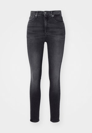 Calvin Klein Jeans HIGH RISE - Jeans Skinny Fit - denim black