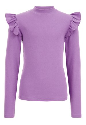 WE Fashion MET RUCHES - Strickpullover - violet