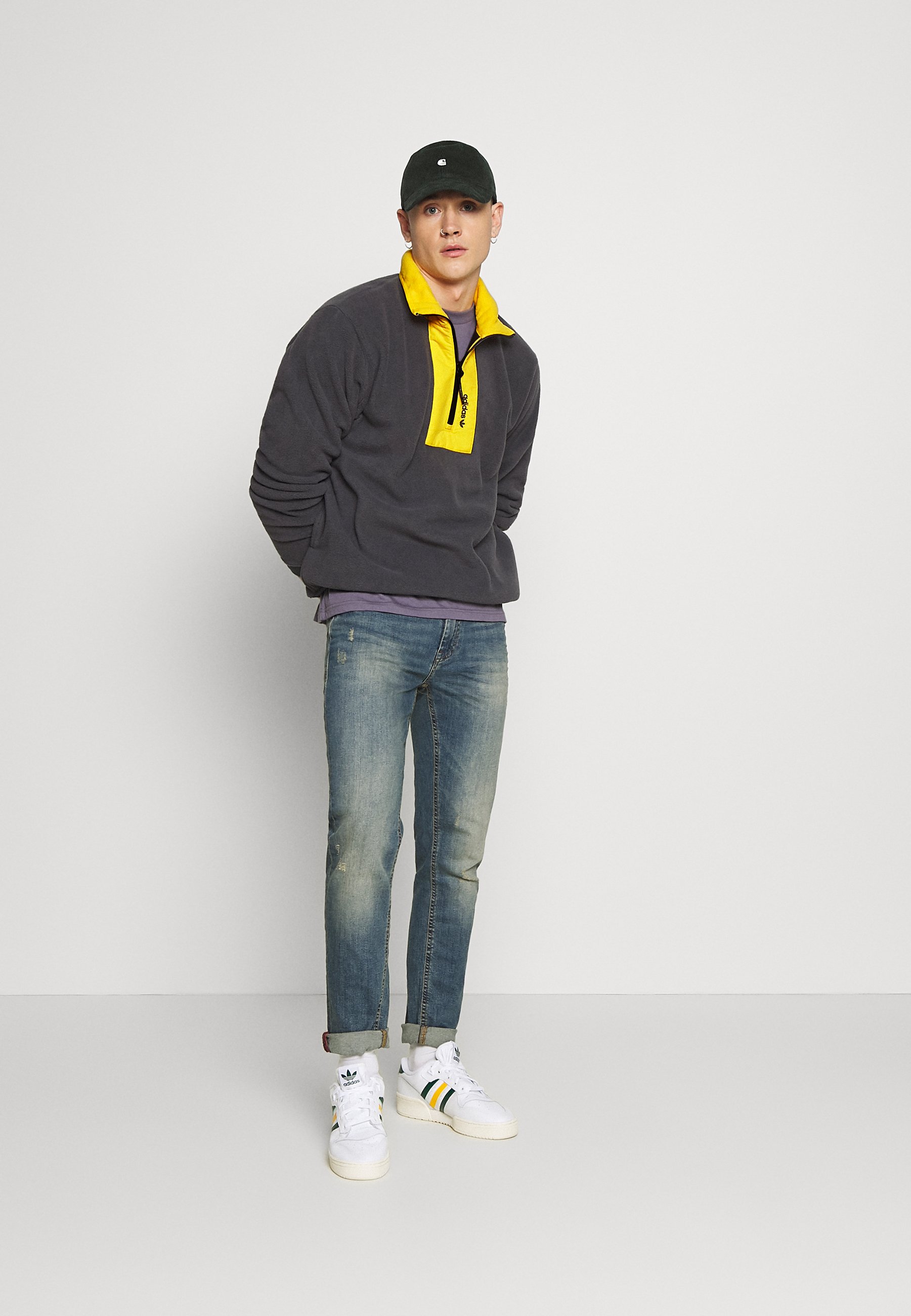 adidas Originals BLOCK Fleecepullover grey Zalando.at adidas Originals BLOCK Fleecepullover grey Zalando.at