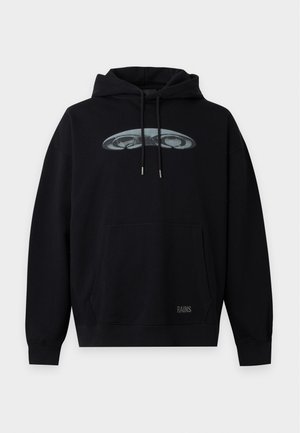 Rains, CLASSIC HOODIE SPLASH UNISEX - Φούτερ με κουκούλα - black