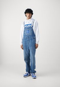 HUGO DUNGAREE - RELAXED & LOOSE FIT - Salopete - medium blue