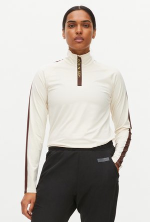 ABBY HALF ZIP - Long sleeved top - white swan