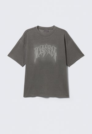 Weekday GREAT BOXY PRINTED GRAPHIC TEE - Nyomott mintás póló - black