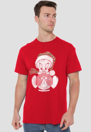 Cotton Soul, LOONEY TUNES TWEEY GLOBE - Print T-shirt - red
