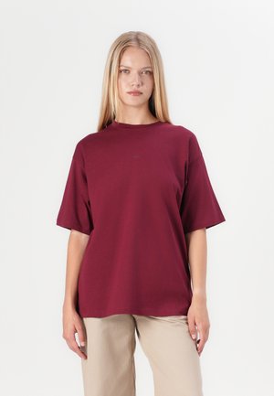 JXANDREA LOOSE LOGO TEE - Pamata T-krekls - cabernet