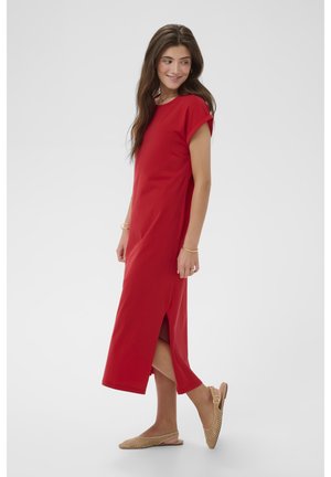 Love Copenhagen LCDOMINIKA CAP SLEEVE T-SHIRT DRESS - Dzsörzéruha - high risk red