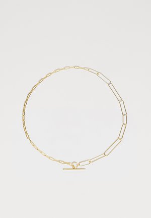 Otiumberg TWO CHAIN PAPERCLIP NECKLACE - Collar - yellow gold-coloured