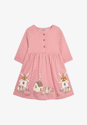 JoJo Maman Bébé GUINEA PIG APPLIQUÉ FRONT REGULAR FIT - Päevakleit - pink