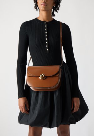 SFERA ROUND - Cross body bag - cognac